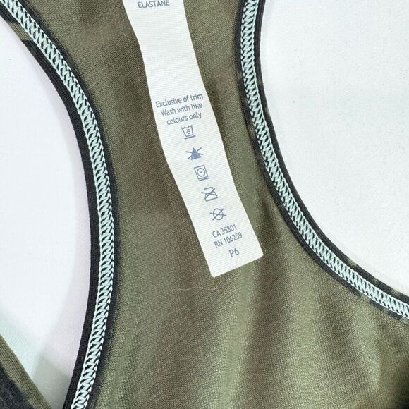 Lululemon Tank Top Womens 8 Green Biggie So Butterfly Cool Racerback Light Luon - Picture 6 of 9